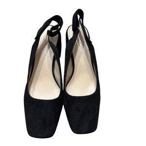 Pelle Moda Sling Back Block Heals with Square Toe in Sz 9